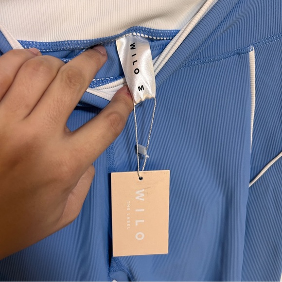 WILO The Label Powder Blue Ribbed Leggings - Picture 3 of 5